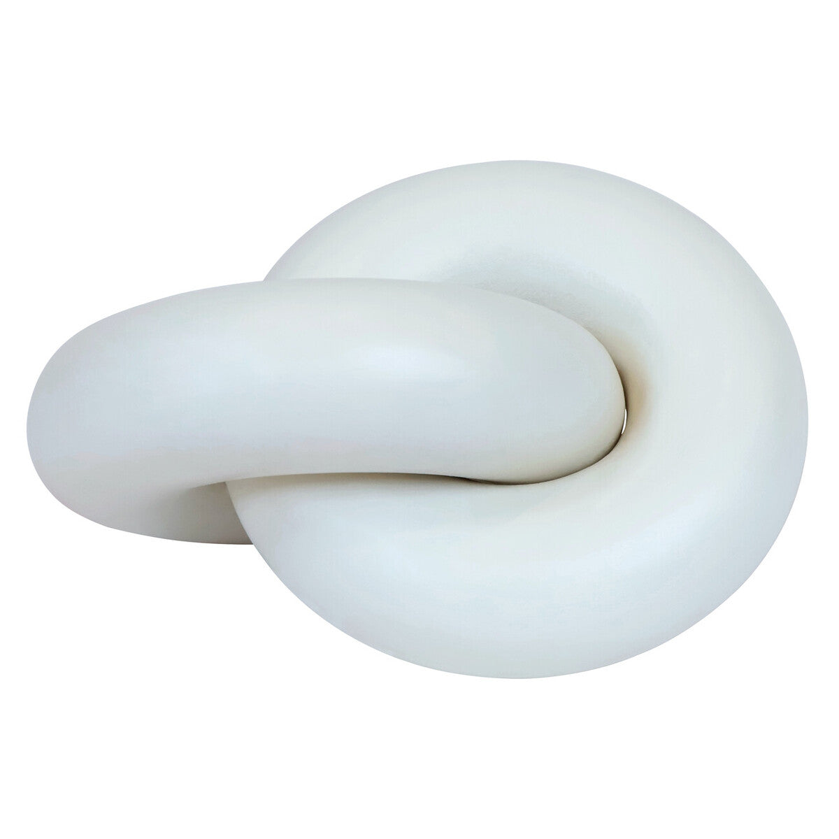 Orsina Cato White Wood Small Knot Decor – Modern Sculptural Ornament