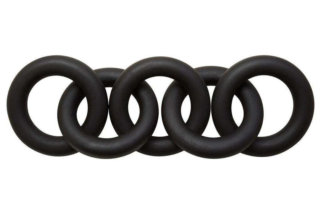 Orsina Cato Black Wooden 5 Link Chain Decor – Modern Sculptural Accent