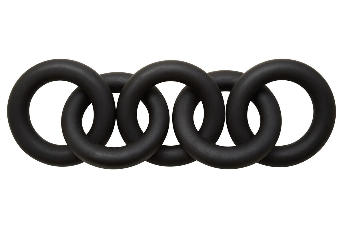 Orsina Cato Black Wooden 5 Link Chain Decor – Modern Sculptural Accent