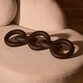 Orsina Cato Black Wooden 5 Link Chain Decor – Modern Sculptural Accent