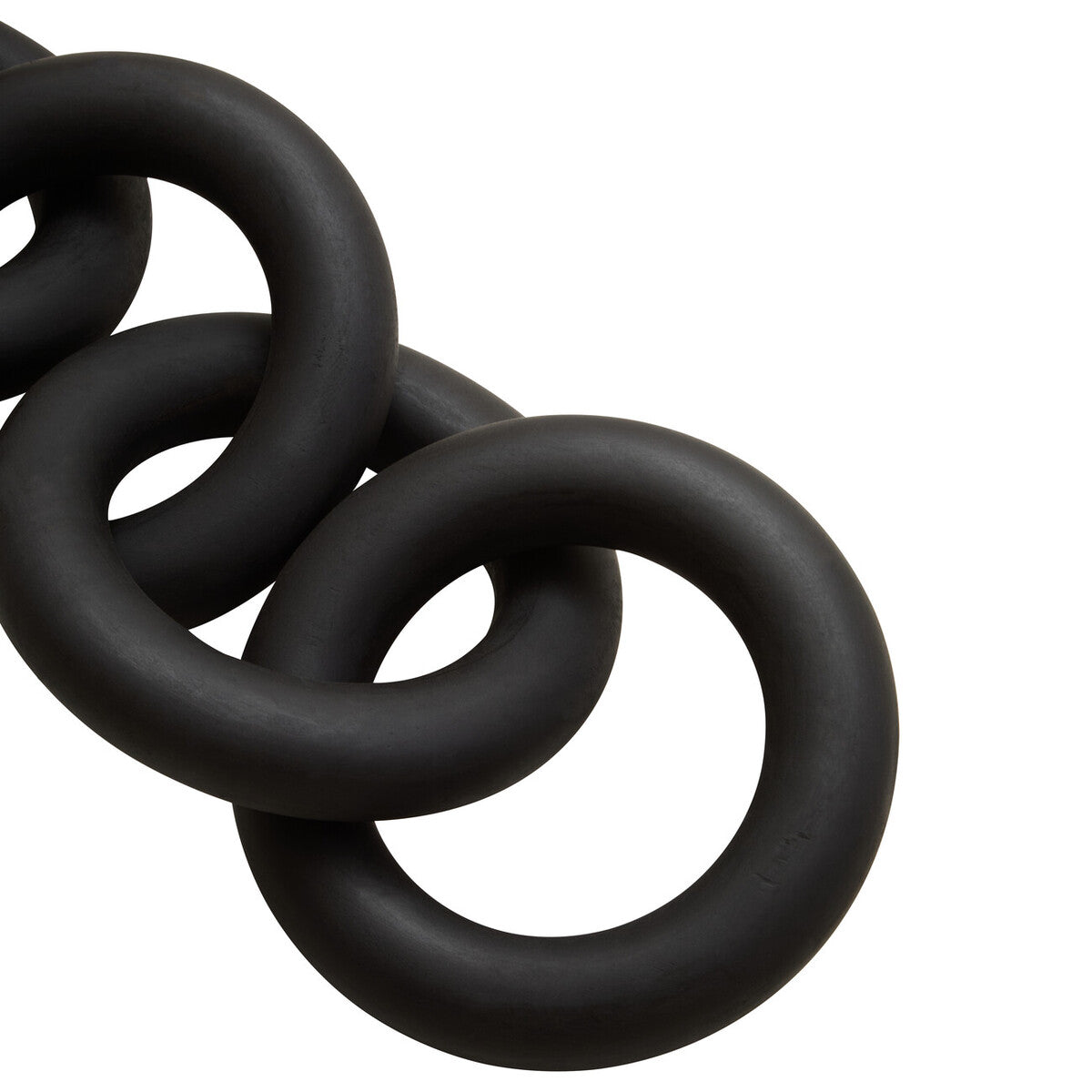 Orsina Cato Black Wooden 5 Link Chain Decor – Modern Sculptural Accent