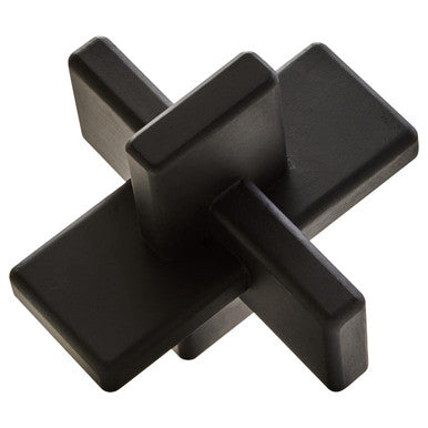 Orsina Cato Black Wood Sculpture – Geometric Modern Tabletop Art