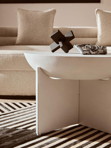 Orsina Cato Black Wood Sculpture – Geometric Modern Tabletop Art