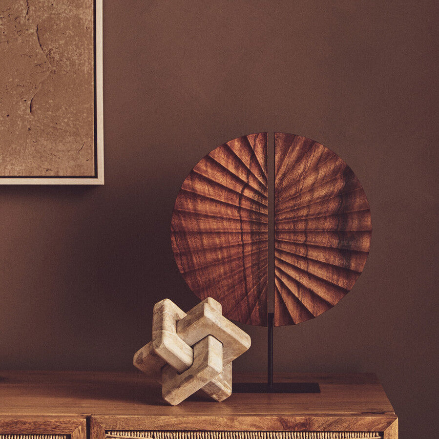 Orsina Westo Brown Wood Sculpture | Handcrafted Tabletop Decor