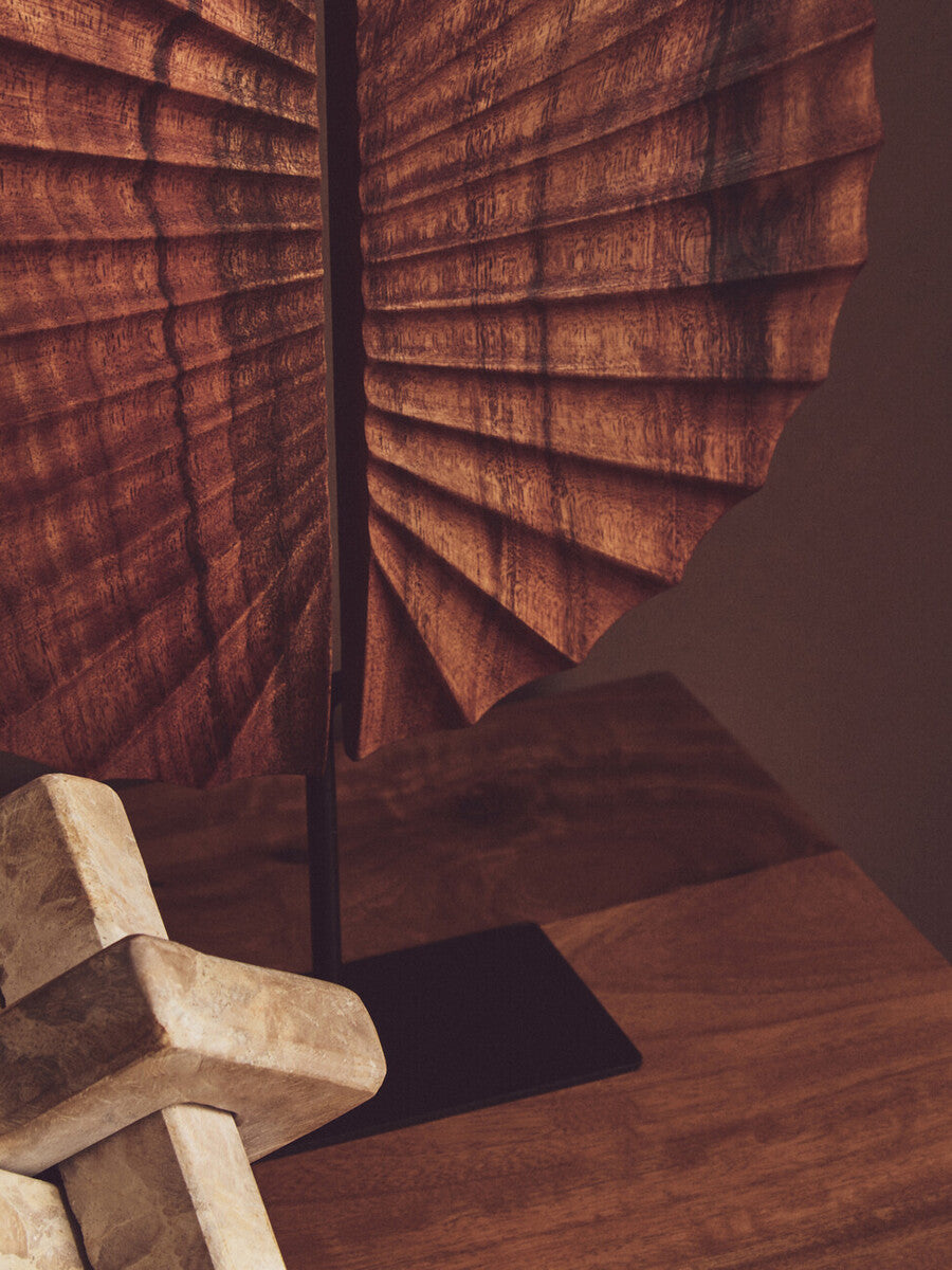 Orsina Westo Brown Wood Sculpture | Handcrafted Tabletop Decor