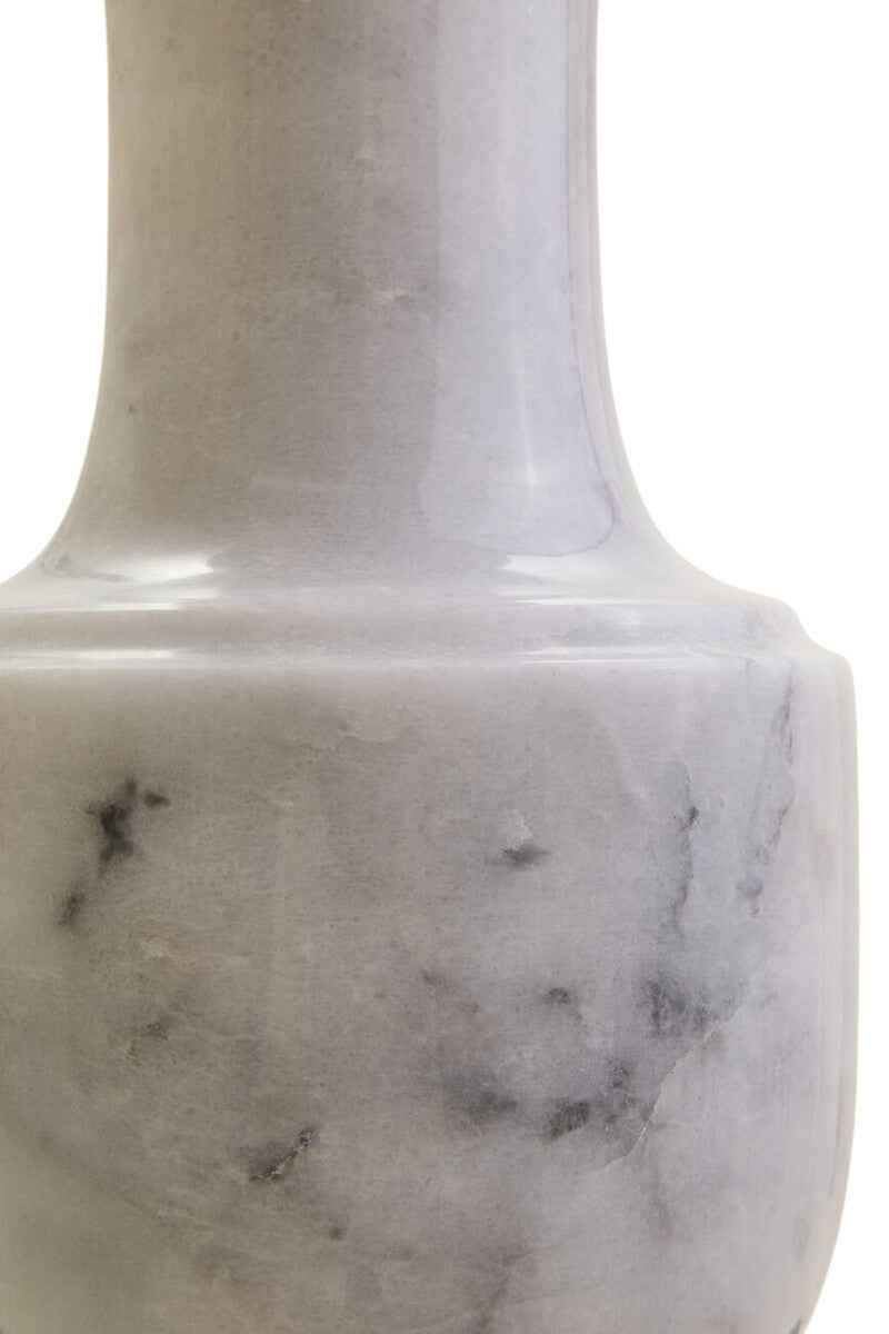 Orsina Zoro White Marble Vase – Elegant Urn Style Floral Centerpiece