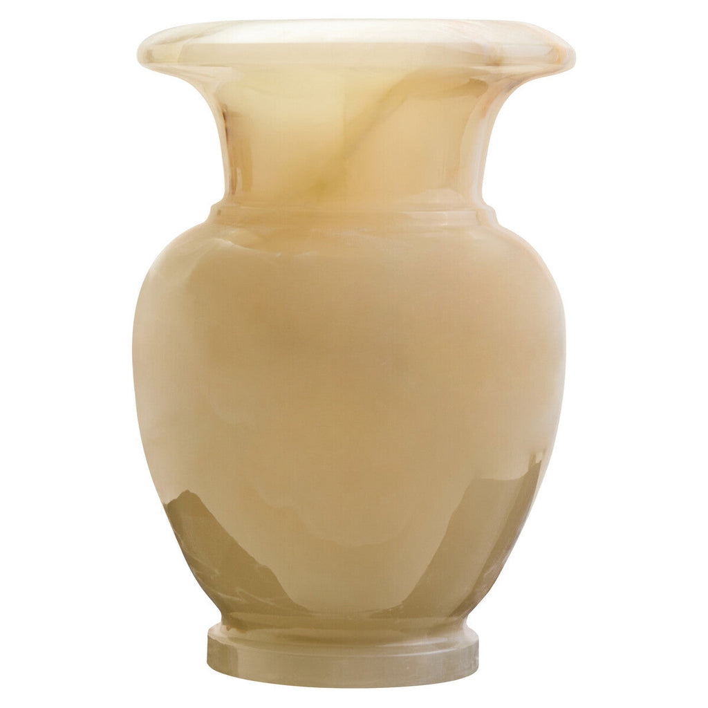 Orsina Oleena Onyx Vase – Polished Natural Stone Sculptural Vessel