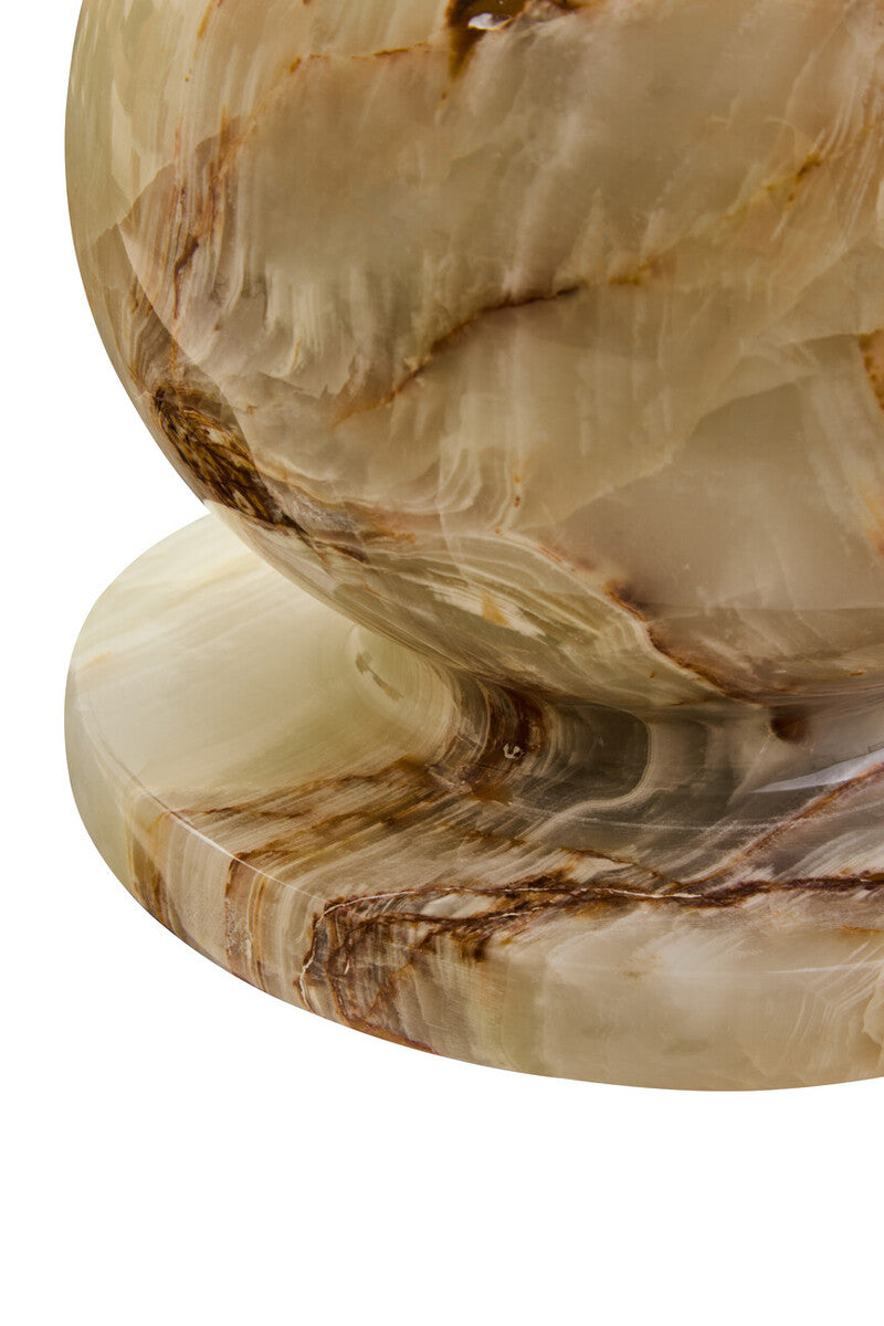 Orsina Oleena Onyx Ball Sculpture – Polished Stone Sphere Decor
