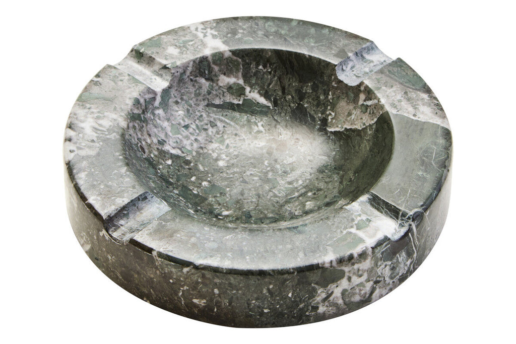 Orsina Black and White Marble Ashtray – Round Hand-Finished Stone
