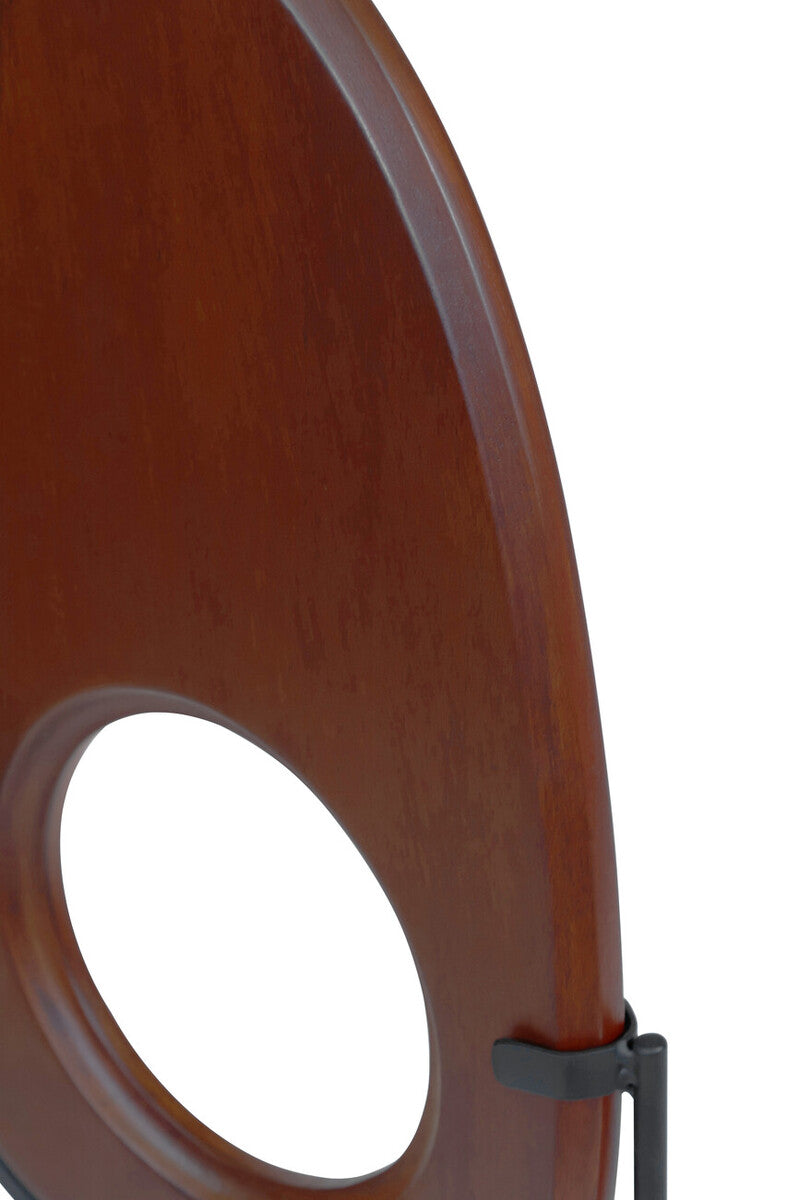 Orsina Westo Natural Wood Vertical Sculpture with Travertine Base