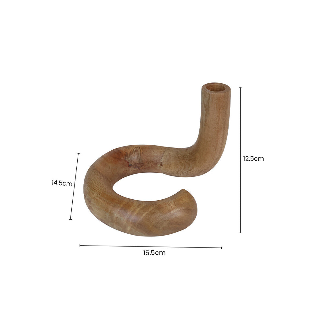 Orsina Arlo Natural Wood Candle Holder – Modern Minimalist Decor