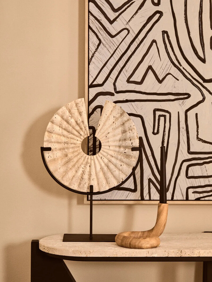 Orsina Arlo Natural Wood Candle Holder – Modern Minimalist Decor