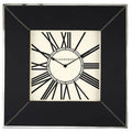 Orsina Kensington Square Wall Clock – Black Leather Effect & Glass