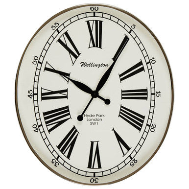 Orsina Hampstead Wall Clock – White and Black Stainless Steel