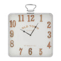 Orsina Hampstead Square Wall Clock – Silver Pocket Watch Style