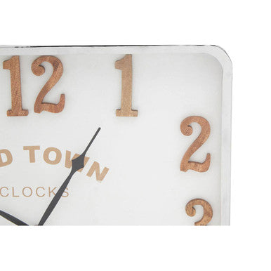Orsina Hampstead Square Wall Clock – Silver Pocket Watch Style