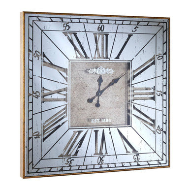 Orsina Calstone Gold Wall Clock – Distressed Vintage Roman Numerals