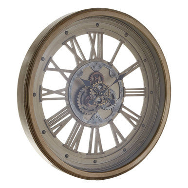 Orsina Cassop Wall Clock – Antique Gold Neoclassical Roman Numeral Clock
