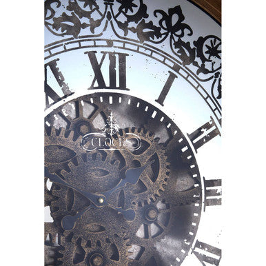 Orsina Cayton Industrial Wall Clock – Antique Gold Steampunk Design