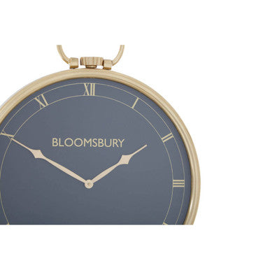 Orsina Mateo Pocket Watch Wall Clock – Small Black and Gold Vintage