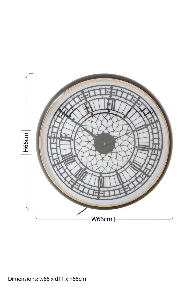 Orsina Mateo Big Ben Wall Clock – Roman Numeral Vintage Style Decor
