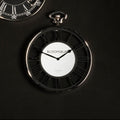 Orsina Mateo Nickel Pocket Style Wall Clock | Vintage Roman Numerals