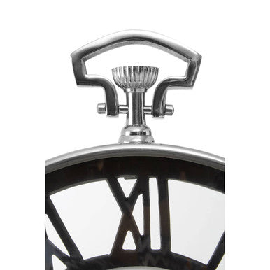 Orsina Mateo Nickel Pocket Style Wall Clock | Vintage Roman Numerals