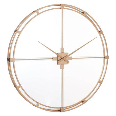 Orsina Beauly Gold Metal Wall Clock – Architectural Modern Wall Art