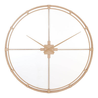 Orsina Beauly Gold Metal Wall Clock – Architectural Modern Wall Art