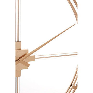 Orsina Beauly Gold Metal Wall Clock – Architectural Modern Wall Art