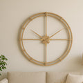 Orsina Beauly Gold Metal Wall Clock – Architectural Modern Wall Art