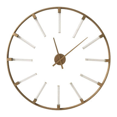 Orsina Beauly Gold Round Wall Clock – Minimalist Metal Ring Design