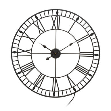 Orsina Genova Large LED Wall Clock – Modern Black and White Decor