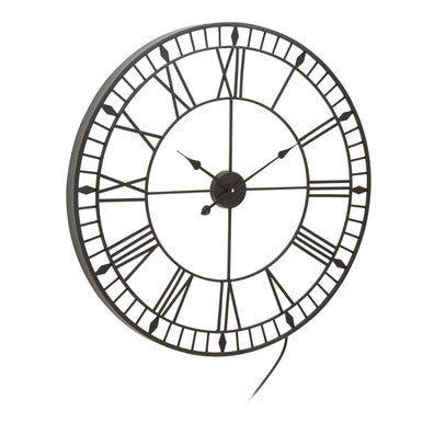 Orsina Genova Large LED Wall Clock – Modern Black and White Decor