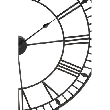 Orsina Genova Large LED Wall Clock – Modern Black and White Decor