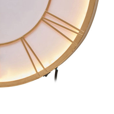 Orsina Genova Small LED Wall Clock – Gold and White Modern Decor