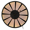 Orsina Genova Small LED Wall Clock – Black and White Radial Design