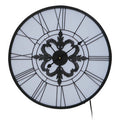 Orsina Genova LED Wall Clock – Black and White Roman Numeral Decor