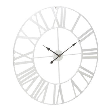 Orsina Genova Silver Metal Wall Clock – Modern Minimalist Quartz Decor