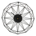 Orsina Genova Small Black Metal Wall Clock – Modern Quartz Timepiece