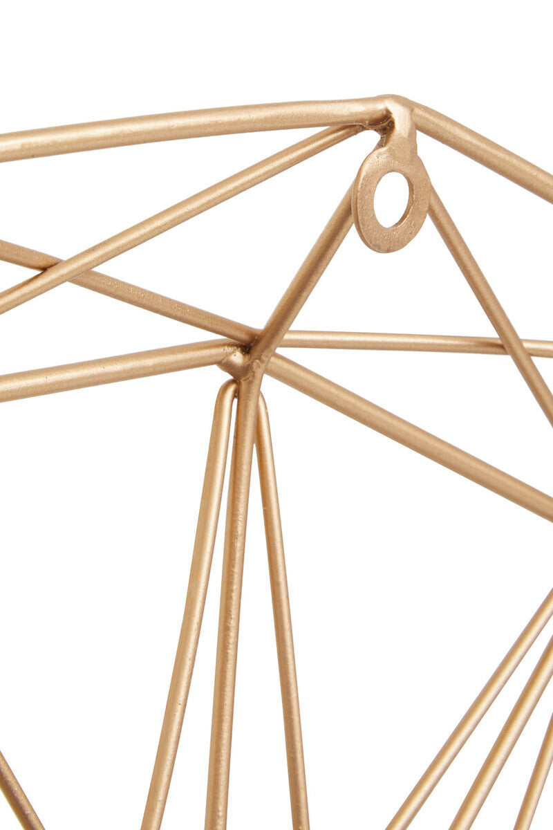 Orsina Genova Small Gold Metal Wall Clock – Modern Geometric Design