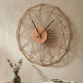 Orsina Genova Small Gold Metal Wall Clock – Modern Geometric Design