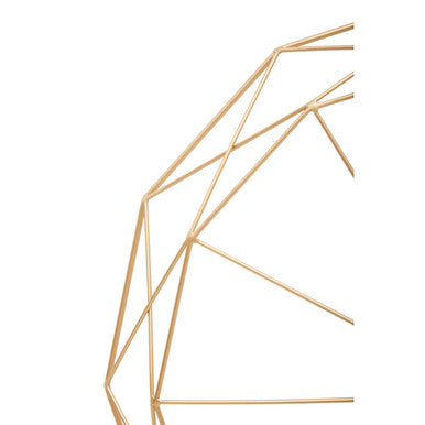 Orsina Genova Geometric Gold Metal Wall Clock – Modern Minimalist Decor