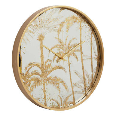 Orsina Celina Botanical Wall Clock – Minimalist Quartz Floral Decor
