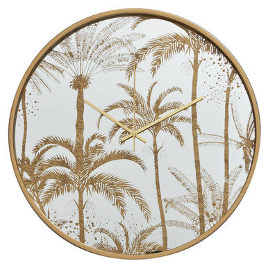 Orsina Celina Botanical Wall Clock – Minimalist Quartz Floral Decor
