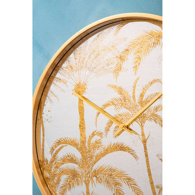 Orsina Celina Botanical Wall Clock – Minimalist Quartz Floral Decor