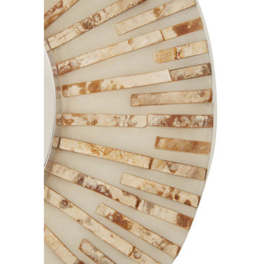 Orsina Palu Natural Shell Wall Clock – Coastal Mosaic Roman Numeral Dial