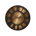 Orsina Mateo Small Wall Clock – Black and Antique Gold Roman Numerals