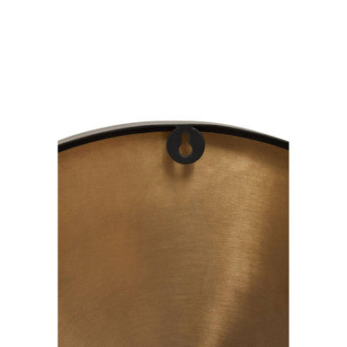 Orsina Mateo Large Wall Clock – Black and Antique Gold Metal