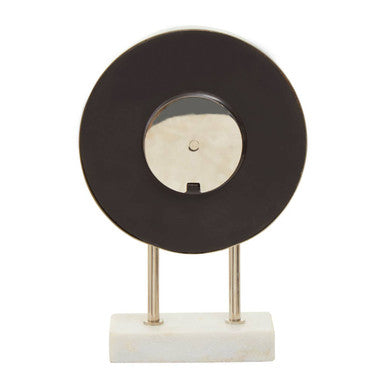 Orsina Mateo White Marble Mantel Clock – Modern Tabletop Timepiece